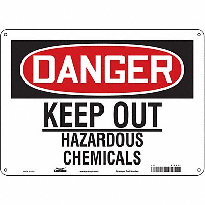Chemical Sign 14 W 10 H 0.032 Thick