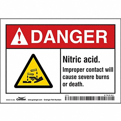 Chemical Sign 5 W 3-1/2 H 0.004 Thick