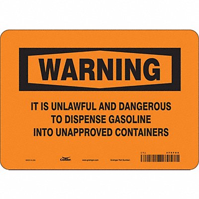 Chemical Sign 10 W 7 H 0.004 Thickness