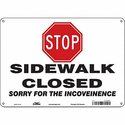 Safety Sign 14 W 10 H 0.055 Thickness