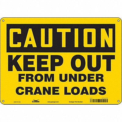 Safety Sign 14 W 10 H 0.055 Thickness
