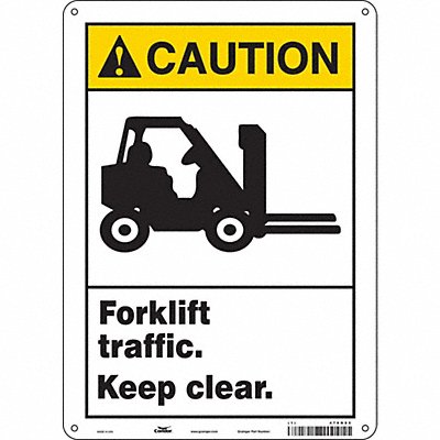 Safety Sign 10 W 14 H 0.055 Thickness
