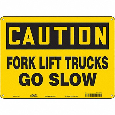 Safety Sign 14 W 10 H 0.055 Thickness