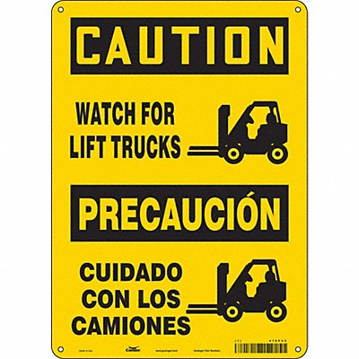 J6973 Safety Sign 10 W 14 H 0.055 Thickness