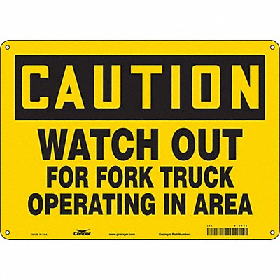 Safety Sign 14 W 10 H 0.055 Thickness