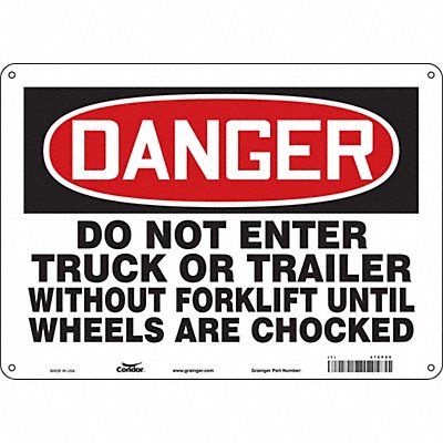 Safety Sign 14 W 10 H 0.055 Thickness