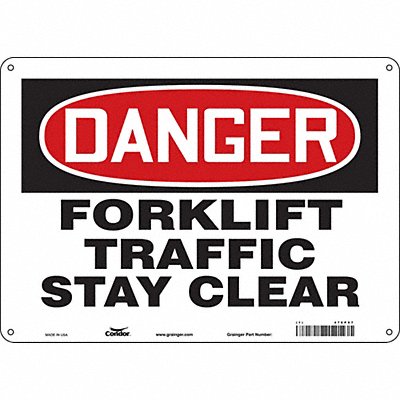 Safety Sign 14 W 10 H 0.055 Thickness