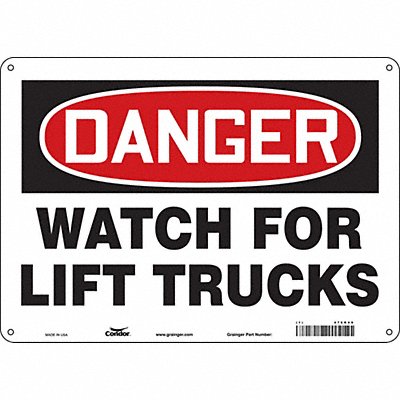 Safety Sign 14 W 10 H 0.055 Thickness
