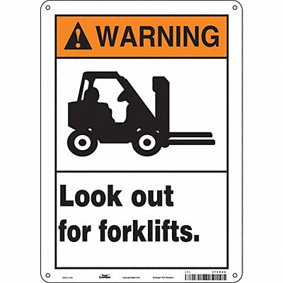 Safety Sign 10 W 14 H 0.055 Thickness