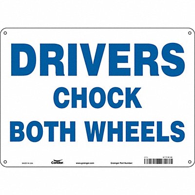 Safety Sign 14 Wx10 H 0.055 Thickness