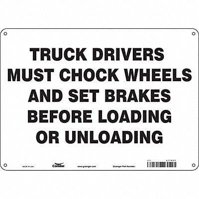 Safety Sign 14 Wx10 H 0.055 Thickness