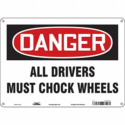 Safety Sign 14 Wx10 H 0.055 Thickness
