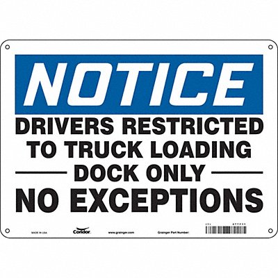 Safety Sign 14 Wx10 H 0.055 Thickness