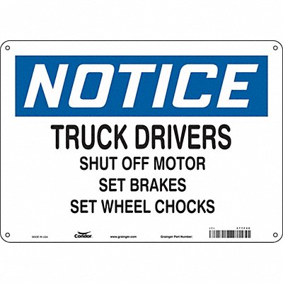 Safety Sign 14 Wx10 H 0.055 Thickness