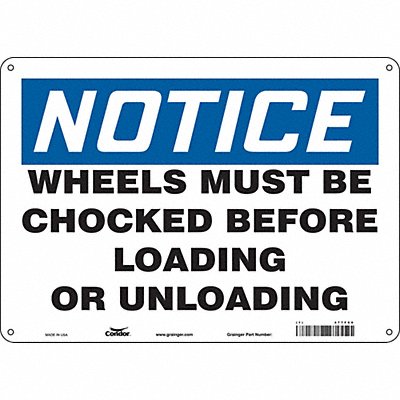 Safety Sign 14 Wx10 H 0.055 Thickness