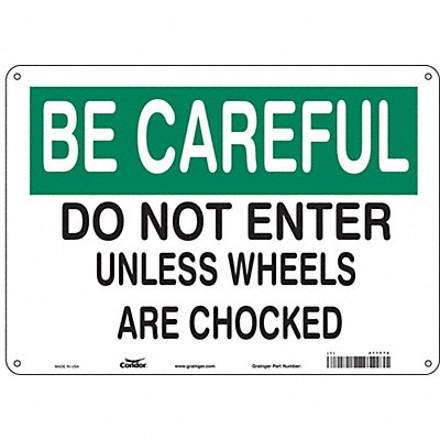 Safety Sign 14 Wx10 H 0.055 Thickness
