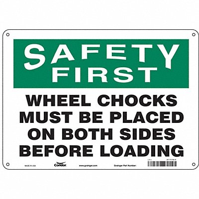 Safety Sign 14 Wx10 H 0.055 Thickness