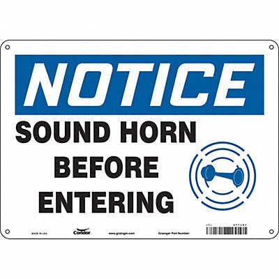 Safety Sign 14 Wx10 H 0.055 Thickness