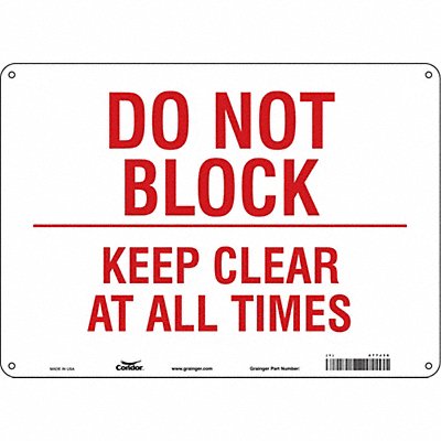 Safety Sign 14 W 10 H 0.055 Thickness