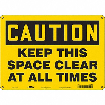 Safety Sign 14 W 10 H 0.055 Thickness