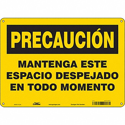 Safety Sign 14 W 10 H 0.055 Thickness