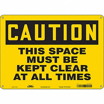 J6971 Safety Sign 14 W 10 H 0.055 Thickness