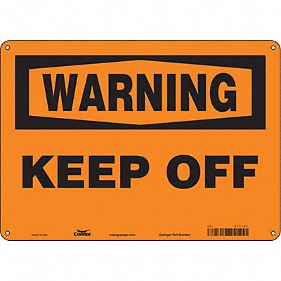 Safety Sign 14 W 10 H 0.055 Thickness