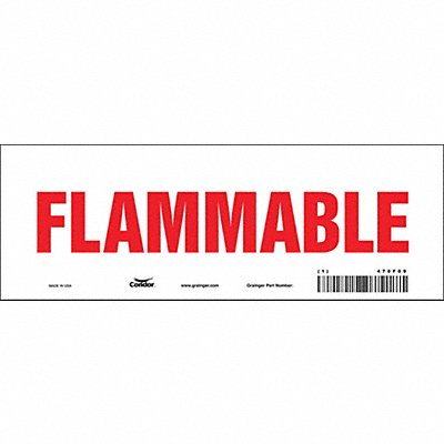 Danger Sign 10 Wx3-1/2 H 0.004 Thick