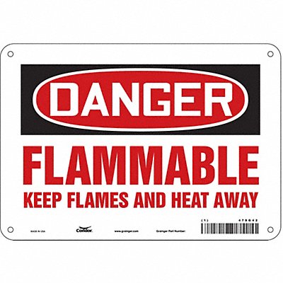 Danger Sign 10 Wx7 H 0.055 Thickness