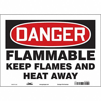 Danger Sign 14 Wx10 H 0.004 Thickness