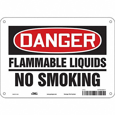 Danger Sign 10 Wx7 H 0.032 Thickness