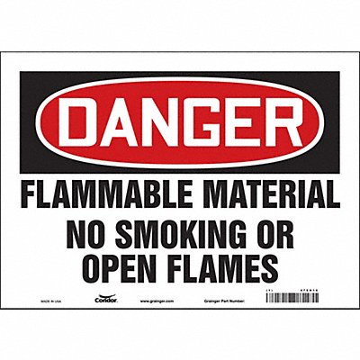 Danger Sign 14 Wx10 H 0.004 Thickness