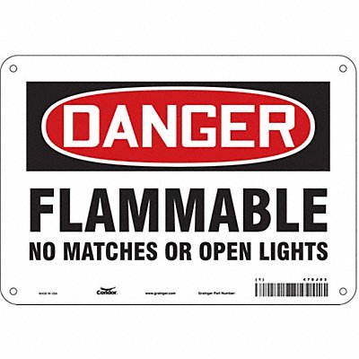 Danger Sign 10 Wx7 H 0.032 Thickness