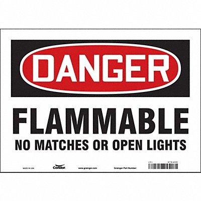 Danger Sign 14 Wx10 H 0.004 Thickness