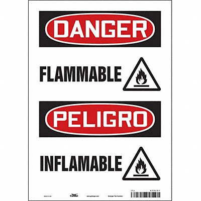 Danger Sign 10 Wx14 H 0.004 Thickness