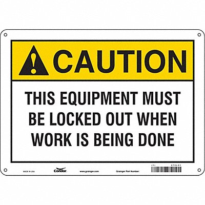 Safety Sign 14 Wx10 H 0.055 Thickness