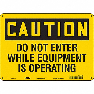 Safety Sign 14 Wx10 H 0.055 Thickness