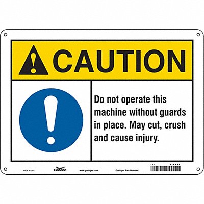 Safety Sign 14 Wx10 H 0.055 Thickness