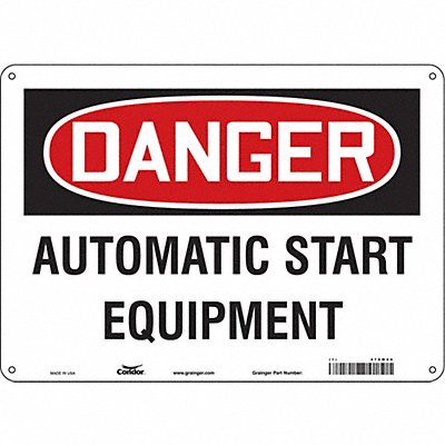 Safety Sign 14 Wx10 H 0.055 Thickness