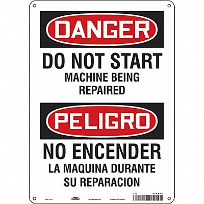 Safety Sign 10 W 14 H 0.055 Thickness