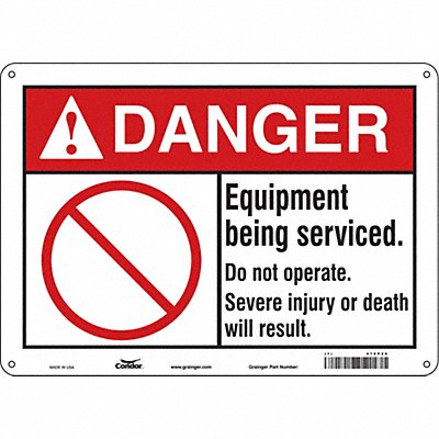 Safety Sign 14 W 10 H 0.055 Thickness