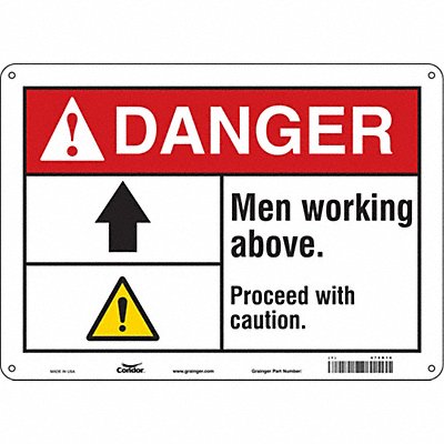 Safety Sign 14 W 10 H 0.055 Thickness