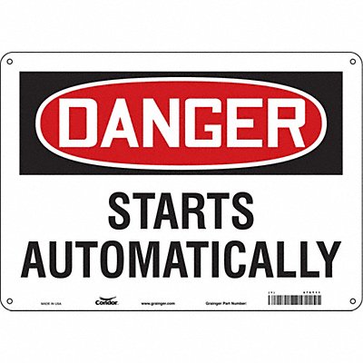 Safety Sign 14 W 10 H 0.055 Thickness