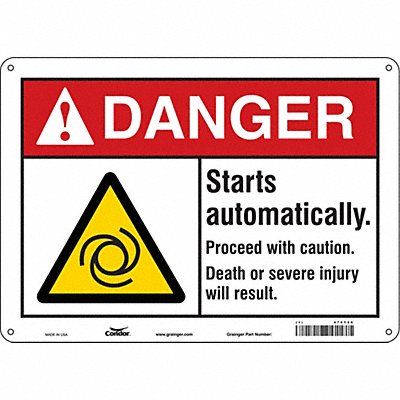 Safety Sign 14 W 10 H 0.055 Thickness