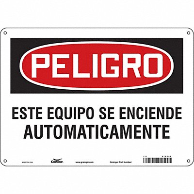 Safety Sign 14 W 10 H 0.055 Thickness