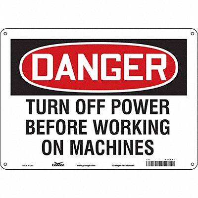 Safety Sign 14 W 10 H 0.055 Thickness