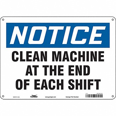 Safety Sign 14 W 10 H 0.055 Thickness
