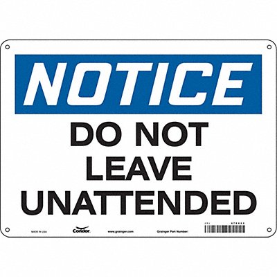 Safety Sign 14 W 10 H 0.055 Thickness