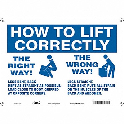 Safety Sign 14 Wx10 H 0.055 Thickness