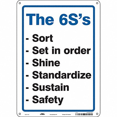 Safety Sign 10 Wx14 H 0.055 Thickness